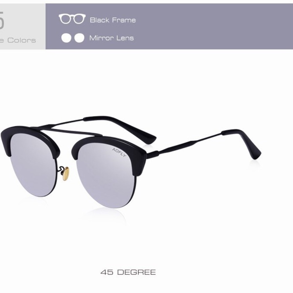 AOFLY Authentic Semi-Rimless Sunglasses